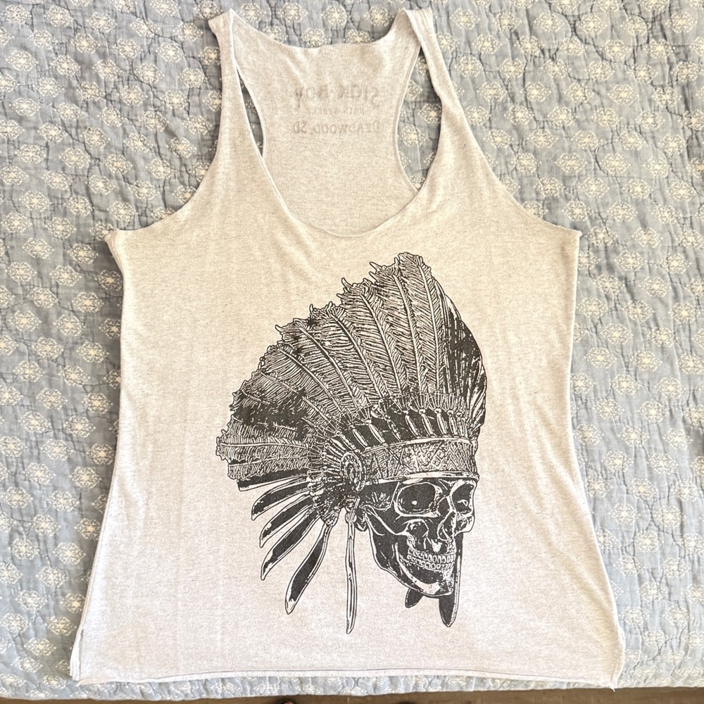 Deadwood, SD gray Indian tank top.